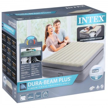 Двуспальная надувная кровать 152х203х51см "Prime Comfort" встр.нас. 220В, до 272кг, 64164