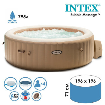 28426 SPA бассейн BUBBLE MASSAGE, 196 х 71 см